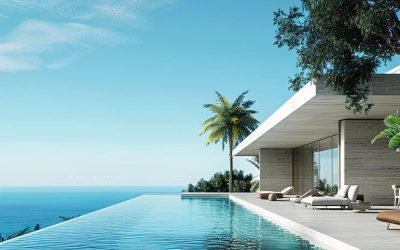 Piscine à débordement dans le Var