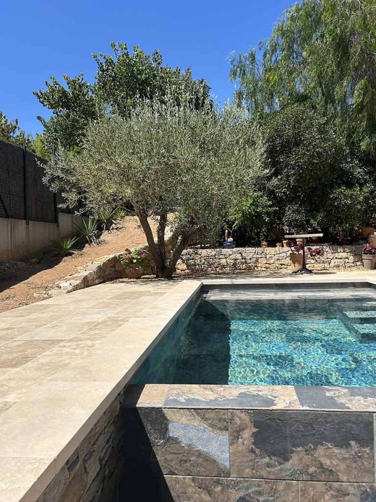 Réalisation d'une petit piscine XS à débordement Var