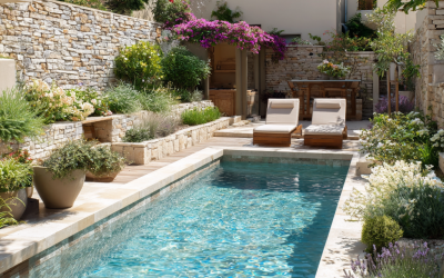Construction d’une petite piscine carrelée en béton armé dans le Var