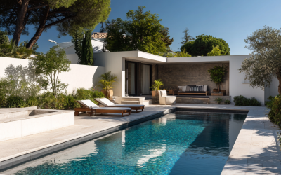 Réalisation de piscine creusée design et terrasse de piscine La Ciotat