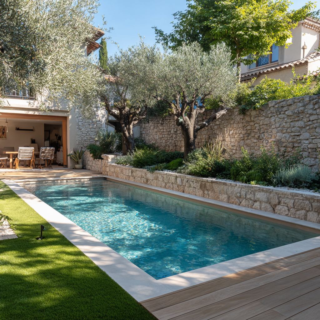Rénovation de piscine au design naturel à Bandol