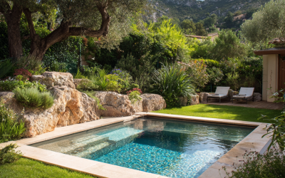 Construction de mini piscine en béton monobloc carrelée à Toulon