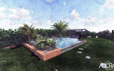 Construction d&rsquo;une piscine creusée avec aménagement paysagers à Cuers